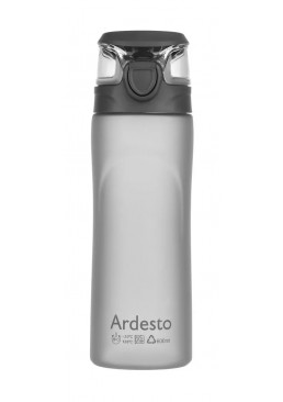 Пластиковая бутылка для воды Ardesto AR2205PGY, 600 мл (серая)