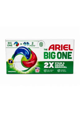 Капсулы для стирки Ariel Original Big One для белых и цветных тканей, 18 шт