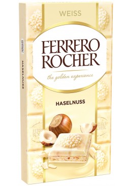 Белый шоколад Ferrero Rocher с лесным орехом, 90 г