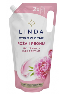 Рідке крем-мило Linda Троянда та півонія, 1 л (запаска)