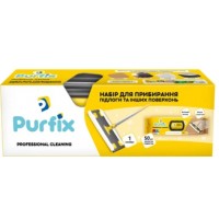 Набір для прибирання підлоги Purfix (вологі серветки та швабра)