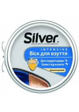 Воск для обуви бесцветный Silver, 50мл