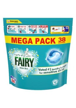 Капсулы для стирки детского белья Fairy Non-Bio для всех типов тканей, 38 шт