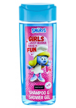 Шампунь и гель для душа детский Sence Smurfs Girls, 210 мл