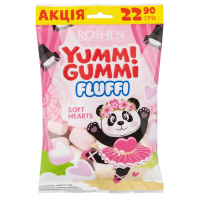 Цукерки маршмелоу Roshen Yummi Gummi Fluffi Soft Hearts, 65 г