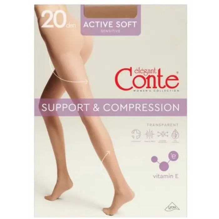 Колготки Conte elegant Active Soft 20 DEN Mocca, 2 размер  - 