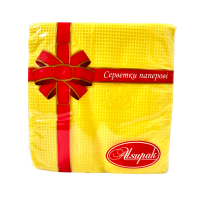 Салфетки бумажные Alsupak, 40 шт (желтые)