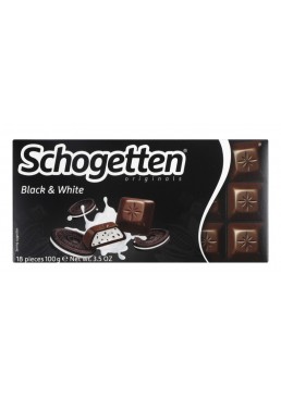 Шоколад Schogetten Black & White молочный с печеньем, 100 г