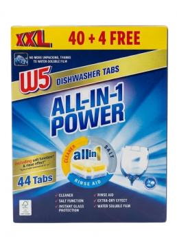 Таблетки для посудомийних машин W5, 44 шт