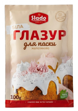 Глазурь Slado с желатином, 100 г (белая)