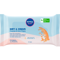 Биоразлагаемые влажные салфетки для детей Nivea Baby Soft&Cream, 57 шт