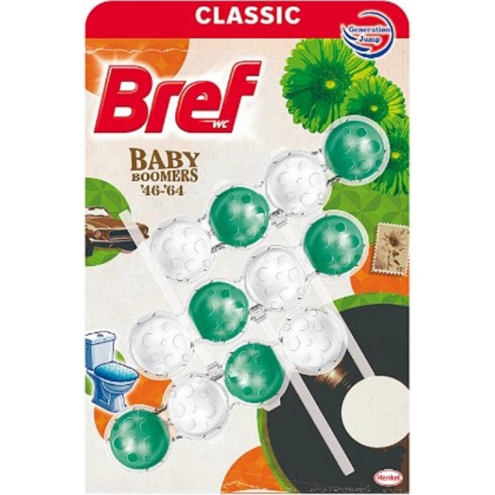 Туалетные блоки Bref Baby Boomers, 3х50 г -  Туалетные блоки Bref Baby Boomers, 3х50 г -