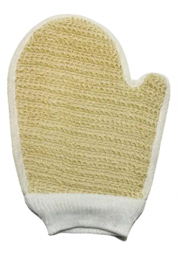 Мочалка-рукавичка натуральная из люфы, 22х16 см