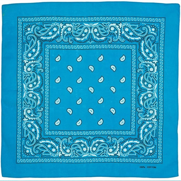 Бандана з візерунком Класик, 55х55 см (блакитна) (1-639013) - 