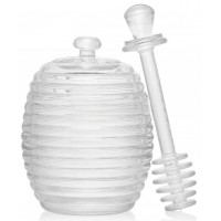 Медівниця скляна з ложкою Olens Акація 102-661, 220 мл