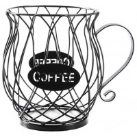 Ваза для фруктов Viva Lacy Mug Black, 18x14x9.5см
