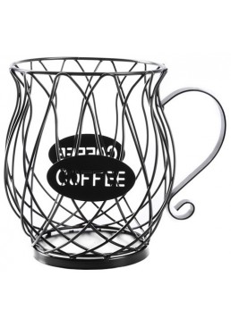 Ваза для фруктов Viva Lacy Mug Black, 18x14x9.5см
