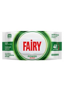 Влажные салфетки для уборки Fairy Power Wipes, 100 шт