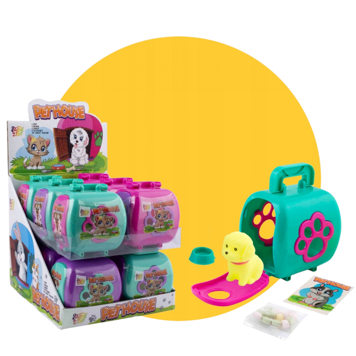 Упаковка драже Sweet'n Fun Pet House з тваринкою та будиночком, 5 г (106482) -  Упаковка драже Sweet'n Fun Pet House з тваринкою та будиночком, 5 г (106482) -