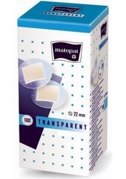 Пластир медичний Мatopat Transparent 22мм, 100 шт