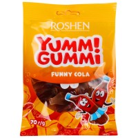 Цукерки желейні Roshen Yummi Gummi Funny Cola, 70г