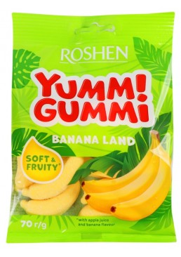 Цукерки желейні Roshen Gummi Banana Land, 70г