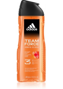 Гель для душа мужской 3в1 Adidas Team Force, 400мл 