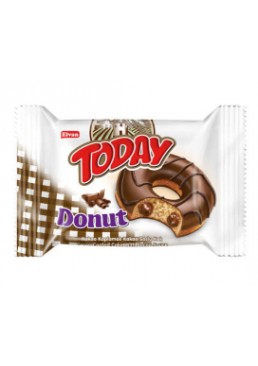 Пончик бісквітний шоколадний Elvan TODAY DONUT COCOA, 50 г