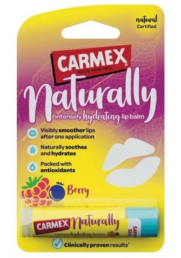 Бальзам для губ зі смаком ягід Carmex Naturally Stick Berry стік, 4.25 г