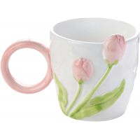 Кружка «Галант-тюльпан», 470 мл (рожева)