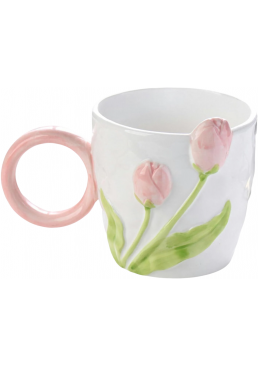 Кружка «Галант-тюльпан», 470 мл (розовая)