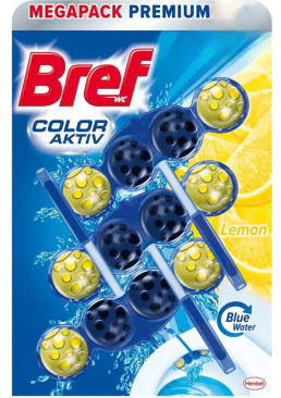 Туалетні блоки Bref Color Aktiv+ «Свіжість лимона», 3 шт