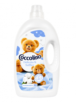 Кондиціонер-ополіскувач для білизни Coccolino Delicato&Soffice ніжний та м'який, 3 л (40 прань)