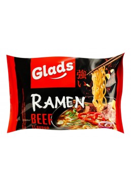Лапша быстрого приготовления GLADS Рамен со вкусом говядины, 105 г
