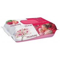  Влажные салфетки с клапаном «Sleepy» клубника, 120 шт 