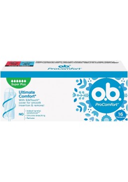 Тампоны o.b. ProComfort Super Plus, 16 шт. (6 капель)