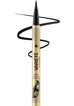 Водостойкая подводка-фломастер Eveline Cosmetics VARIETE 24h ULTRA BLACK, 7 мл