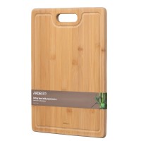 Дошка кухонна Ardesto Midori з жолобом бамбук, 33х24х1.5 см