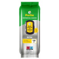 Универсальные влажные салфетки для уборки Purfix Extra Антибактериальные, 100 шт 