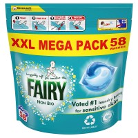Капсулы для стирки детского белья Fairy Non-Bio для всех типов тканей, 58 шт