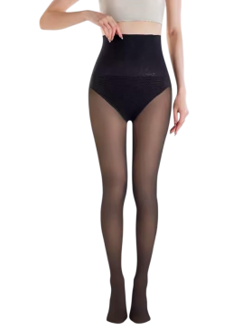 Колготки “Push-up” женские Корона на меху с эффектом голых ножек, 48-54 размер