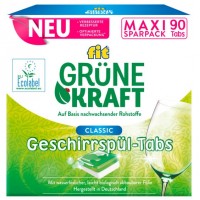 Таблетки Fit Green Power Classic Tabs для оптимальной эффективности мытья посуды, 90 шт