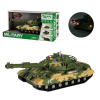 Игрушечный инерционный танк со светом и звуком A-Toys WH1225С-1 на батарейках, 1 шт