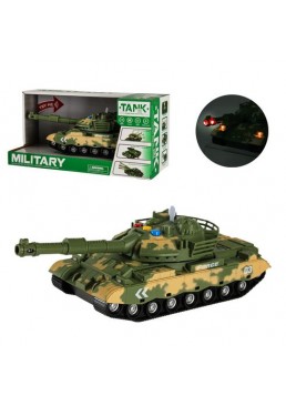 Игрушечный инерционный танк со светом и звуком A-Toys WH1225С-1 на батарейках, 1 шт