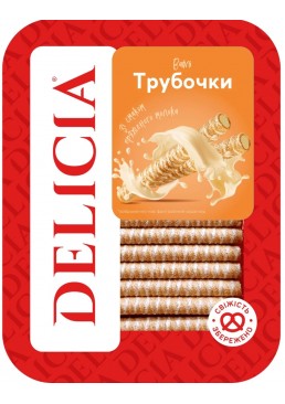 Вафлі "Трубочки" Delicia зі смаком пряженого молока, 400 г