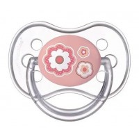Силиконовая симметричная пустышка Canpol babies Newborn baby, 6–18 мес. (розовая)