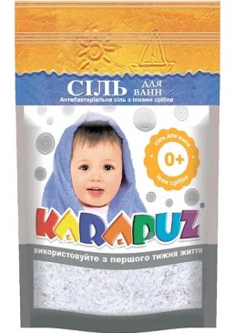 Детская морская соль для ванн "Карапуз" серебро, 500 г