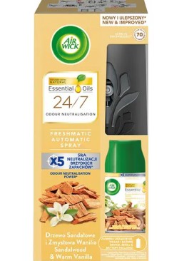 Автоматичний освіжувач повітря Air Wick Freshmatic сандалове дерево та чуттєва ваніль, 250 мл