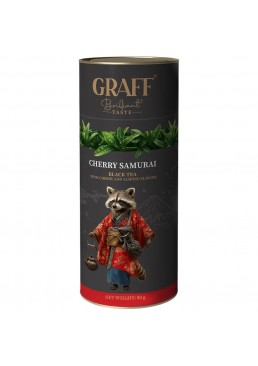 Чай чорний розсипний Graff Cherry Samurai «Вишневий Самурай», 80 г (тубус)