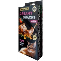 Ласощі для котів Lucky Star лагідне пюре з м’яса кролика, 10 гх6 шт